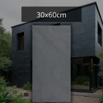 Kamień elewacyjny-dekoracyjny Łupek Black Slate Naturalny 30x60x1 cm