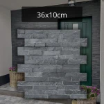 Kamień elewacyjny dekoracyjny łupek czarny 10x36 Black Slate Stackstone