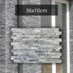 Kamień dekoracyjny marmurowy Dark Grey 10x36