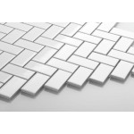 Płytka Jodełka Biała Połysk  280 x 295mm 