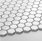 Płytka Heksagon Mały Biały Połysk 260x300mm 