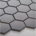 Płytka Heksagon Duży Ciemno Szary Mat 271x281 