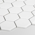 Płytka Heksagon Duży Biały Połysk 271x281 