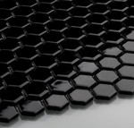 Płytka Heksagon Mały Czarny Połysk 260x300mm 