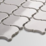 Płytka Arabeska Duża Jasno Szara Połysk 252 x 275mm