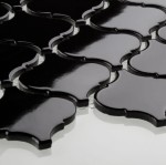 Płytka Arabeska Duża Czarna Połysk 252 x 275mm