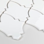 Płytka Arabeska Shield White Połysk 297 x 271 mm