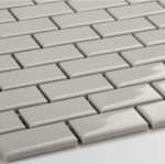 Płytka Mini Cegiełka Jasno Szara Połysk 300 x 300mm 