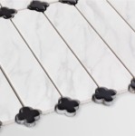 Płytka Cecile Marble Matowy z Czarną Koniczyną