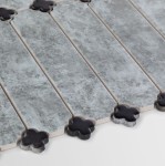 Płytka Cecile Concrete Matowa z Czarną Koniczyną