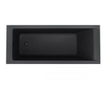 Oltens Langfoss wanna prostokątna 150x70 akrylowa czarny mat 10002300