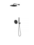 Zestaw Oltens Onega bateria podtynkowa z deszczownicą 30 cm Vindel i kompletem prysznicowym Ume czarny mat 36617300