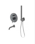 Zestaw Oltens Molle zestaw wannowo-prysznicowy podtynkowy grafit 36602400