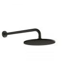 Oltens Atran Lagan deszczownica 22 cm okrągła z ramieniem ściennym czarny mat 36018300