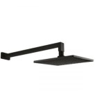 Oltens Atran (S) Lagan (S) deszczownica 22 cm kwadratowa z ramieniem ściennym czarny mat 36019300