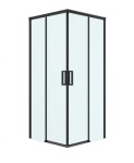 Oltens Breda kabina prysznicowa 90x90 cm kwadratowa czarny mat/szkło 20006300