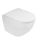 Zestaw Oltens Hamnes Stille miska WC wisząca PureRim z powłoką SmartClean z deską wolnoopadającą biały 42523000