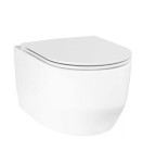 Zestaw Oltens Holsted miska WC wisząca PureRim z powłoką SmartClean z deską wolnoopadającą biały 42517000