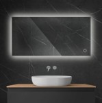 Oltens Nordlis lustro 60x120 cm prostokątne z oświetleniem LED i systemem Klarglas 64112000