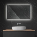 Oltens Nordlis lustro 60x100 cm prostokątne z oświetleniem LED i systemem Klarglas 64111000