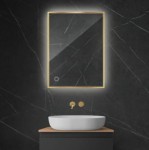 Oltens Nordlis lustro 60x80 cm prostokątne z oświetleniem LED i systemem Klarglas 64115800