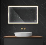 Oltens Nordlis lustro 60x100 cm prostokątne z oświetleniem LED i systemem Klarglas 64106800