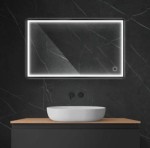 Oltens Nordlis lustro 60x100 cm prostokątne z oświetleniem LED i systemem Klarglas 64106300