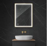 Oltens Nordlis lustro 60x80 cm prostokątne z oświetleniem LED i systemem Klarglas 64105800