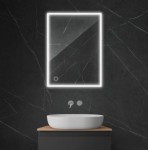 Oltens Nordlis lustro 60x80 cm prostokątne z oświetleniem LED i systemem Klarglas 64105000