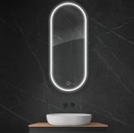 Oltens Nordlis lustro 50x120 cm owalne z oświetleniem LED i systemem Klarglas 64104300