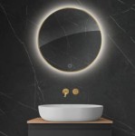 Oltens Nordlis lustro 60 cm okrągłe z oświetleniem LED i systemem Klarglas 64108800