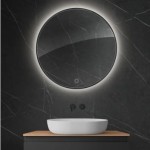 Oltens Nordlis lustro 80 cm okrągłe z oświetleniem LED i systemem Klarglas  64109300