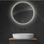 Oltens Nordlis lustro 60 cm okrągłe z oświetleniem LED i systemem Klarglas 64108300