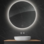 Oltens Nordlis lustro 100 cm okrągłe z oświetleniem LED i systemem Klarglas 64110000