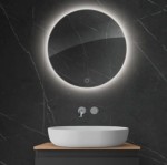 Oltens Nordlis lustro 60 cm okrągłe z oświetleniem LED i systemem Klarglas 64108000