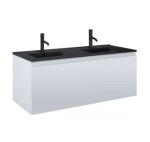 Oltens Vernal umywalka z szafką 120 cm czarny mat/szary mat 68035700