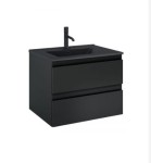 Zestaw Oltens Vernal umywalka z szafką 60 cm czarny mat 68036300