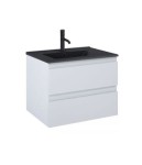 Zestaw Oltens Vernal umywalka z szafką 60 cm czarny mat/szary mat 68036700