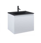 Zestaw Oltens Vernal umywalka z szafką 60 cm czarny mat/szary mat 68013700