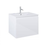 Zestaw Oltens Vernal umywalka z szafką 60 cm biały połysk 68012000