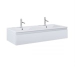 Oltens Vernal umywalka z szafką 120 cm biały połysk/szary mat 68010700