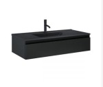 Zestaw Oltens Vernal umywalka z szafką 100 cm czarny mat 68009300