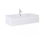 Zestaw Oltens Vernal umywalka z szafką 100 cm biały połysk 68008000