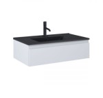 Zestaw Oltens Vernal umywalka z szafką 80 cm czarny mat/szary mat 68007700