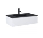 Zestaw Oltens Vernal umywalka z szafką 80 cm czarny mat/biały połysk 68007000