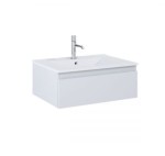 Zestaw Oltens Vernal umywalka z szafką 60 cm biały/szary mat 68004700