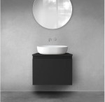 Oltens Vernal szafka 60 cm podumywalkowa wisząca czarny mat 60013300