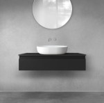 Oltens Vernal szafka 100 cm podumywalkowa wisząca czarny mat 60011300