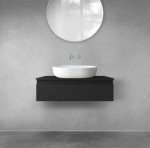 Oltens Vernal szafka 80 cm podumywalkowa wisząca czarny mat 60010300