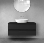 Oltens Vernal szafka 100 cm podumywalkowa wisząca czarny mat 60002300